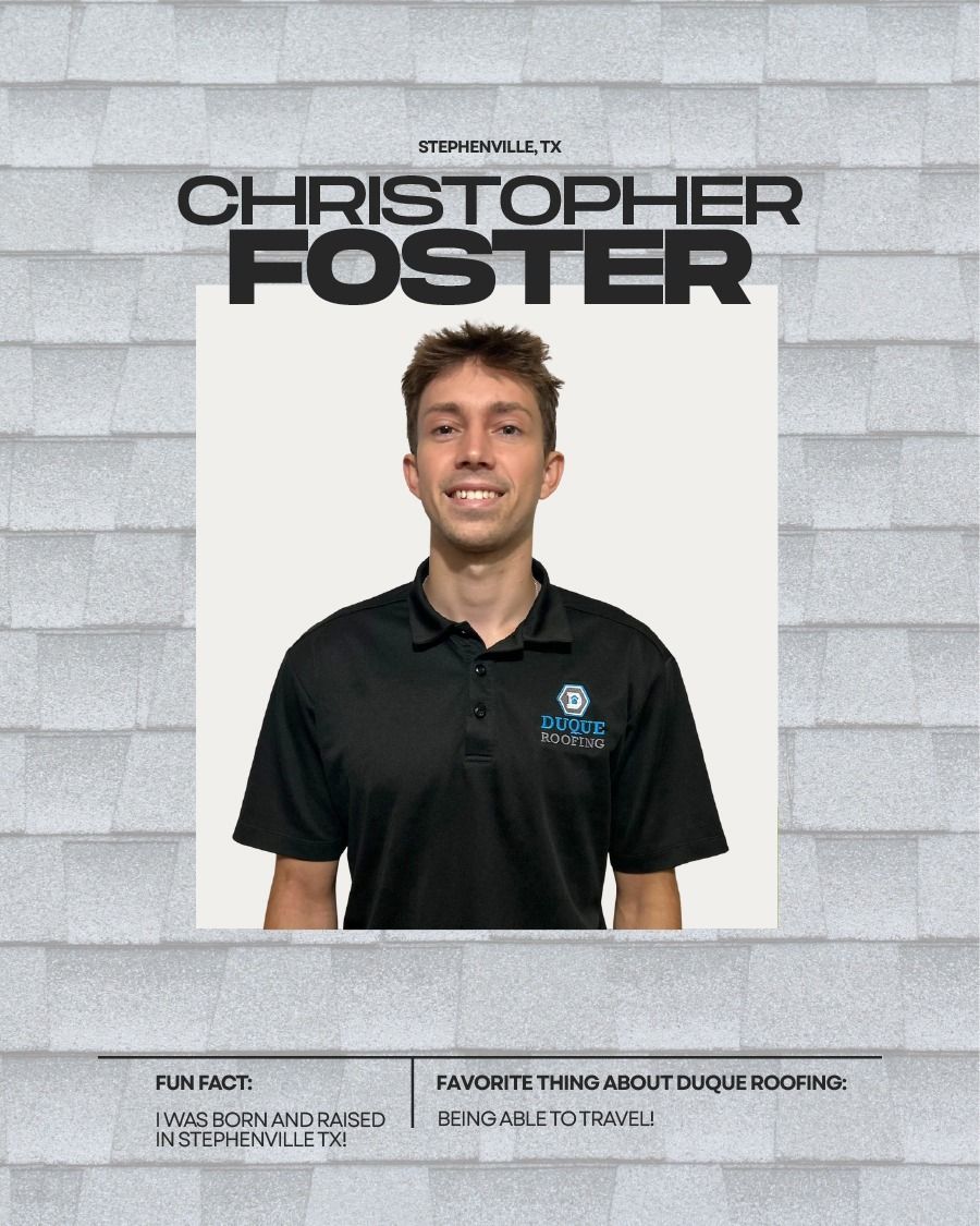 Christopher Foster portrait with text overlay, 