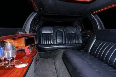 inside luxury stretch limo