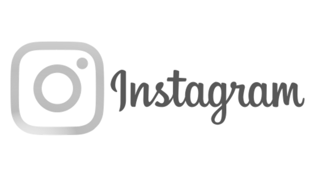 A black and white image of the instagram logo on a white background.