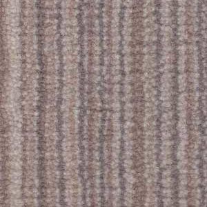 Textured brown carpet with vertical striped pattern.