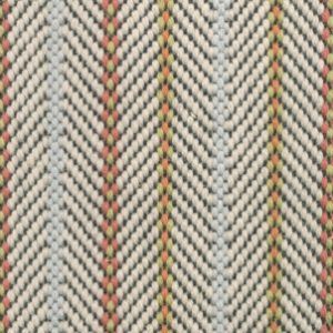 Herringbone pattern: light beige with zigzag lines bordered by peach, green, and gray dots.