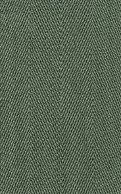 Green fabric with a herringbone weave pattern.