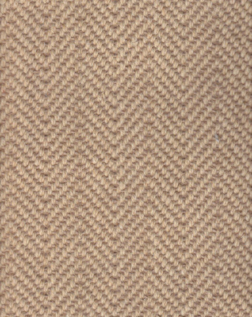 Herringbone pattern in tan fabric.