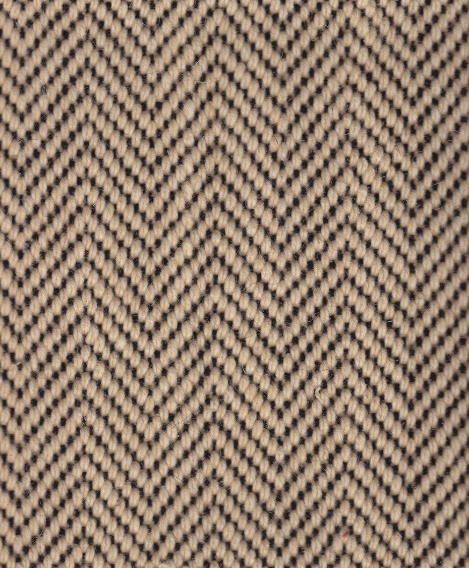 Tan and black herringbone pattern.