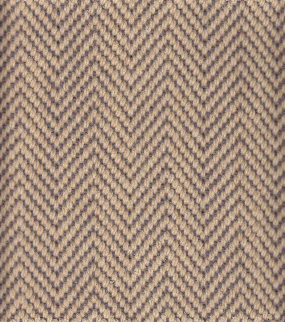 Beige and gray herringbone pattern fabric.