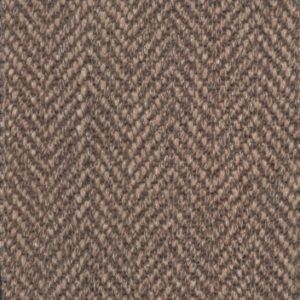 Brown and beige herringbone tweed fabric.