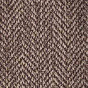 Brown and beige herringbone patterned textile.