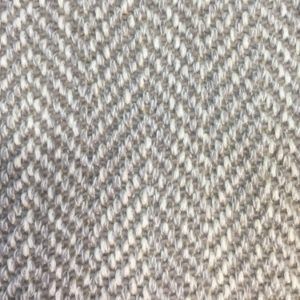 Herringbone-patterned textile in gray and white.