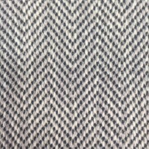 Herringbone pattern fabric in black and white.