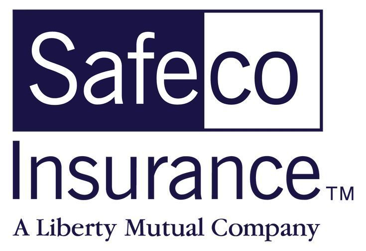 Safeco Insurance logo, blue and white, with text "Safeco Insurance" and "A Liberty Mutual Company".