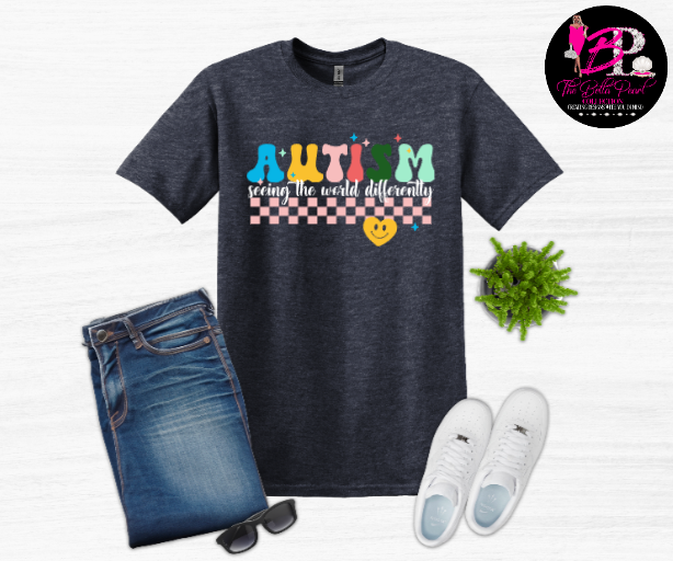 A t-shirt that says autism on it