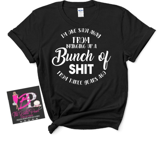 a black tshirt with 