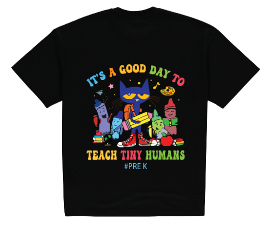 A black t-shirt that says it 's a good day to teach tiny humans