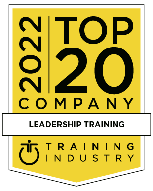 A yellow sign that says top 20 company leadership training
