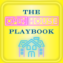 Bright yellow cover reading “The Open House Playbook” with a blue house icon.