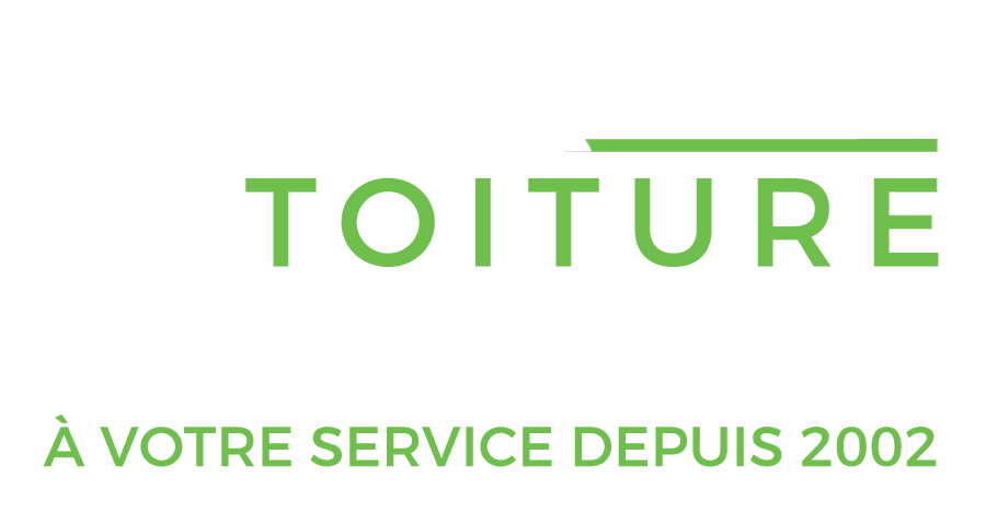Logo for Toiture, a roofing company. Green text: