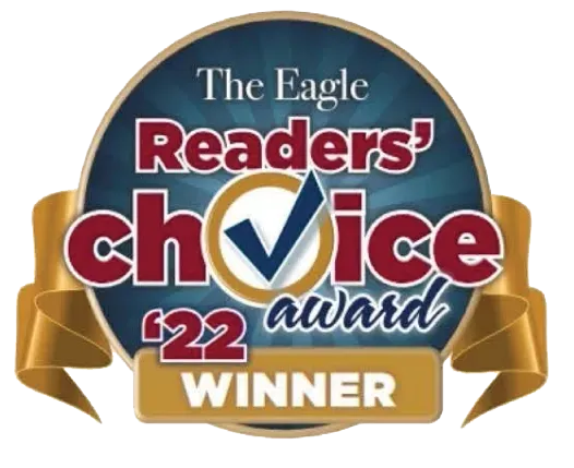 A logo for the eagle readers choice award
