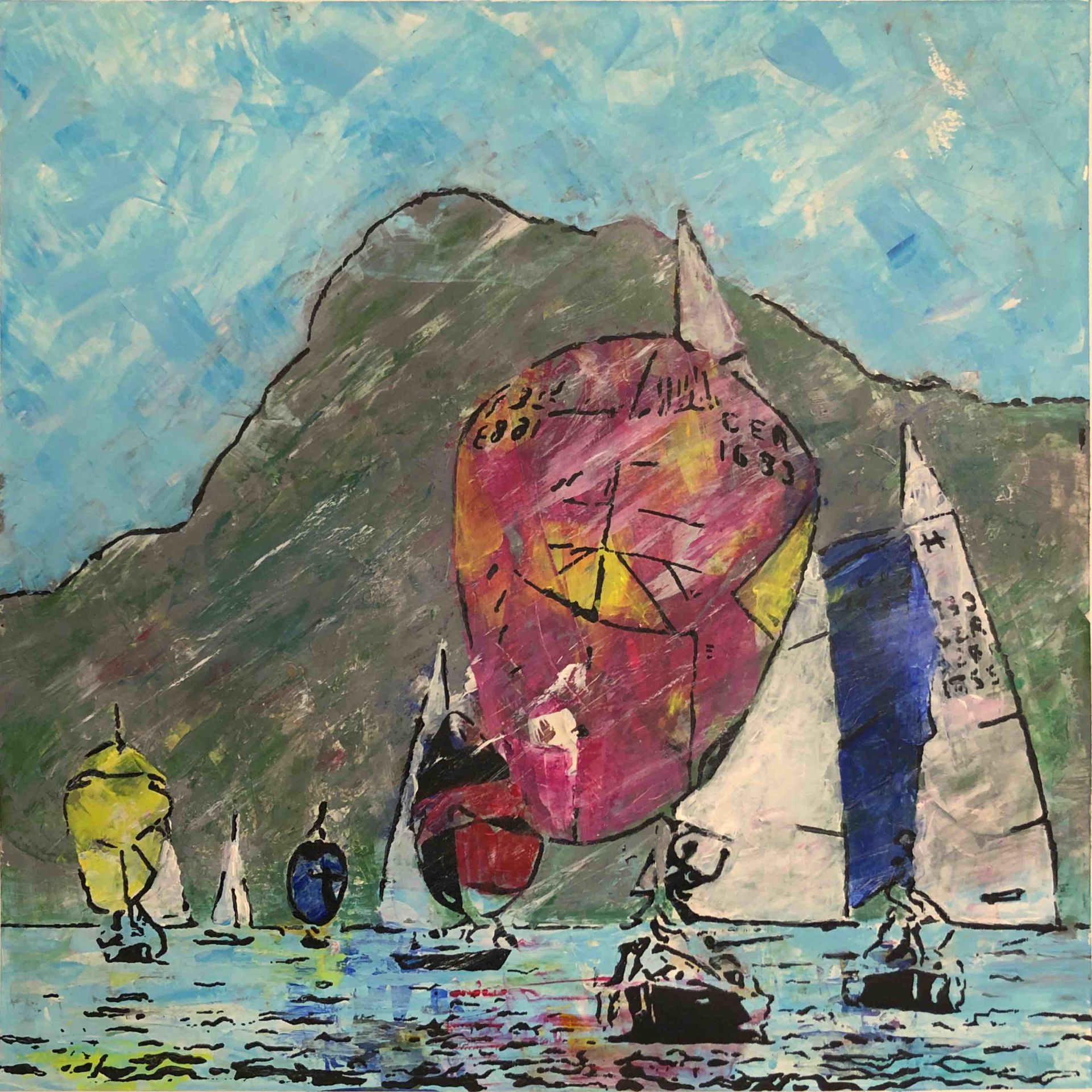 Ölgemälde Natur Wind Luft Sonne Wasser Wellen Licht Bewegung Segeln moderne Kunst Elisergo Instagram
Elisabeth Ernicke-Goßner 