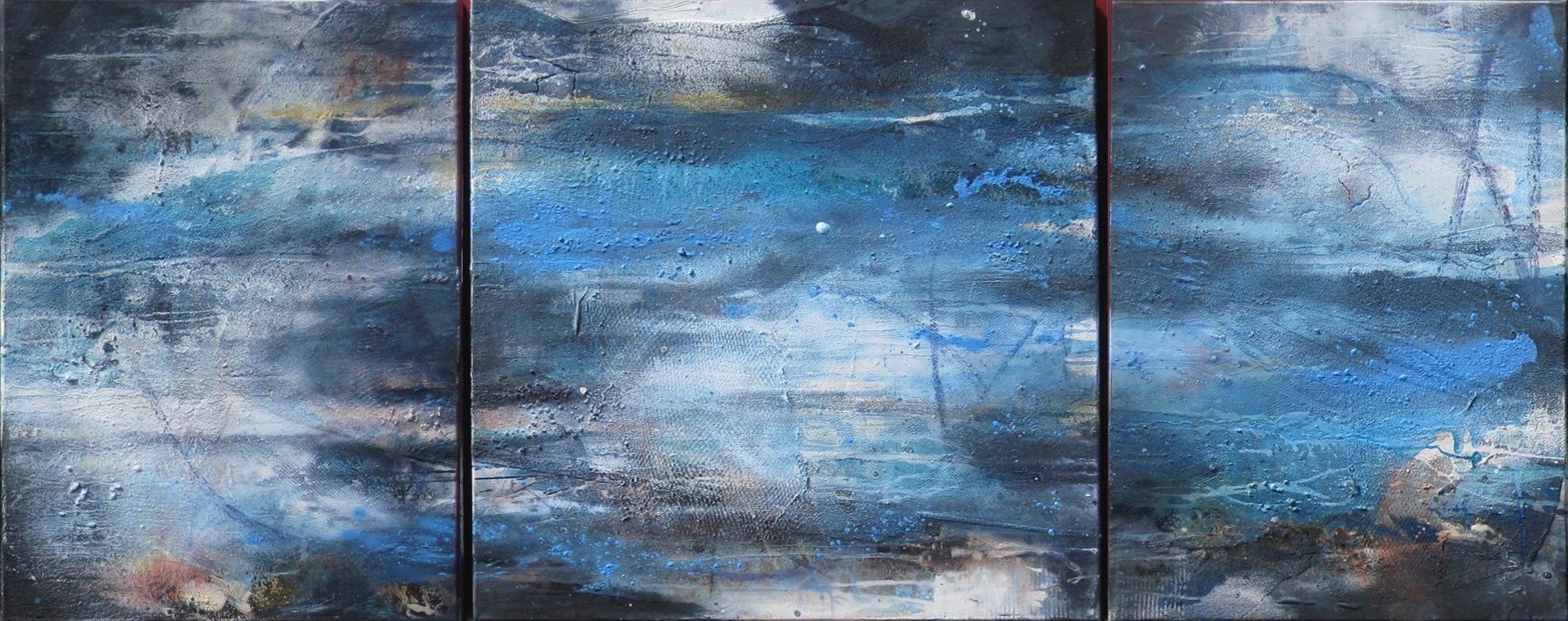 Gemälde, Triptychon, Mexiko, Mittelamerika, Natur, Mixedmedia, Acryl auf Leinwand, Bild, moderne Kunst, contemporary Art, Elisergo, Elisabeth Ernicke-Goßner