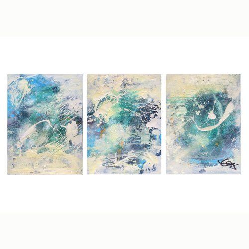 Gemälde, Triptychon, Florida, Amerika, Natur, Mixedmedia, Acryl auf Leinwand, Bild, moderne Kunst, contemporary Art, Elisergo, Elisabeth Ernicke-Goßner