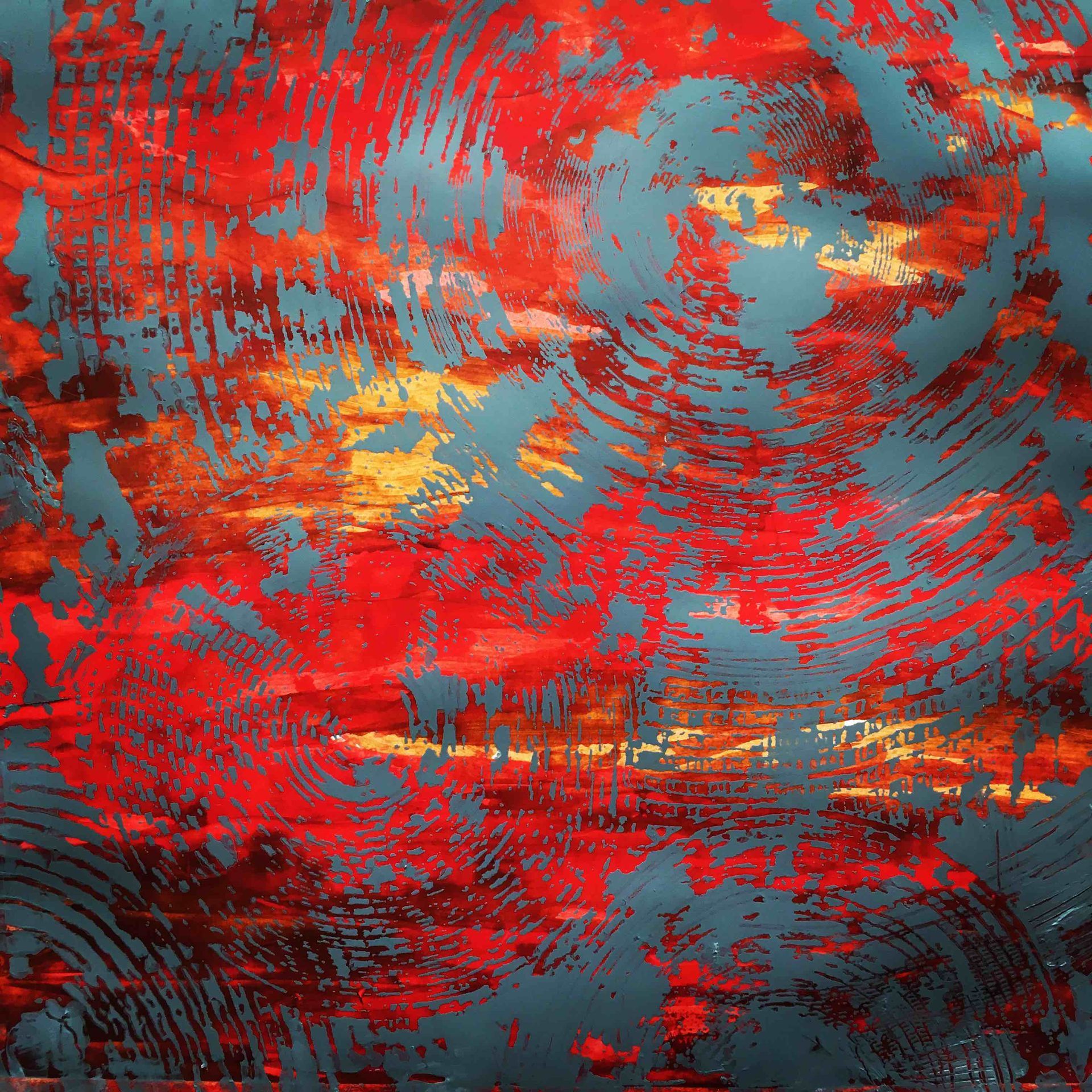 Sunrise Sonnenaufgang Acrylgemälde Siebdruck Natur Sonne Wasser Wellen
Licht Elisabeth Ernicke-Goßner