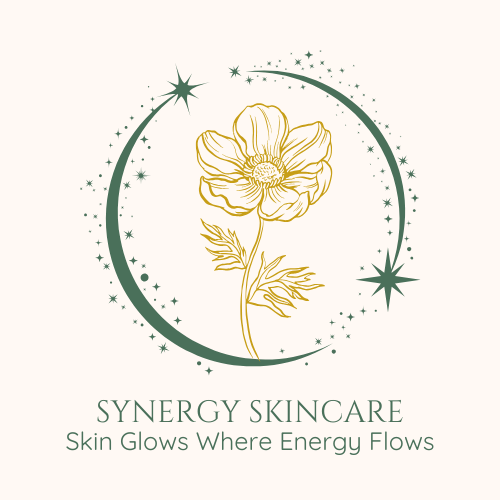 Logo: gold floral illustration within a green crescent moon and stars, text 