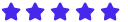Star rating graphic showing five filled purple stars indicating a top review or high customer rating