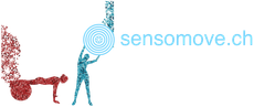 ein Logo für sensomove.ch mit einer Person, die eine Zielscheibe hält
