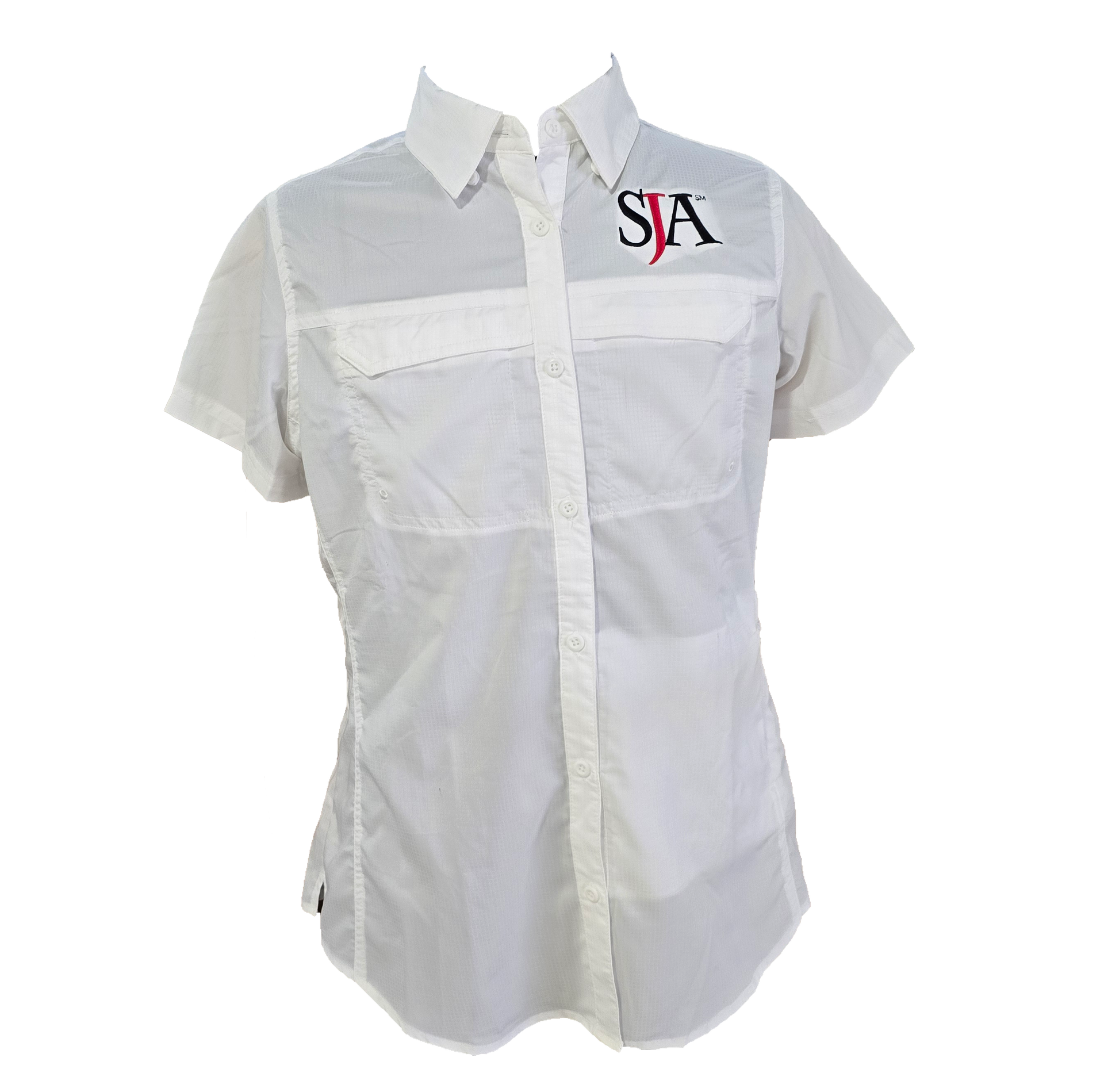 Women's Short Sleeved Fishing Shirt (White)