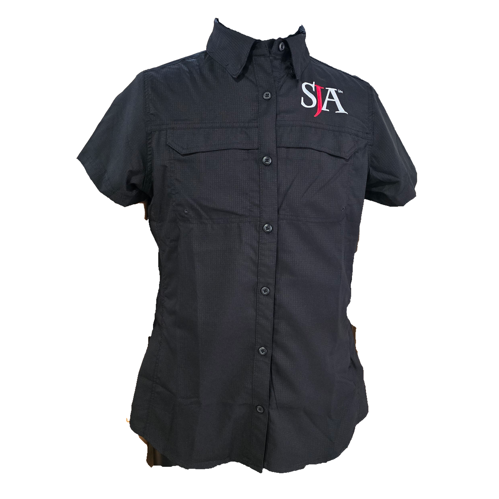 Women's Short Sleeved Fishing Shirt (Black)