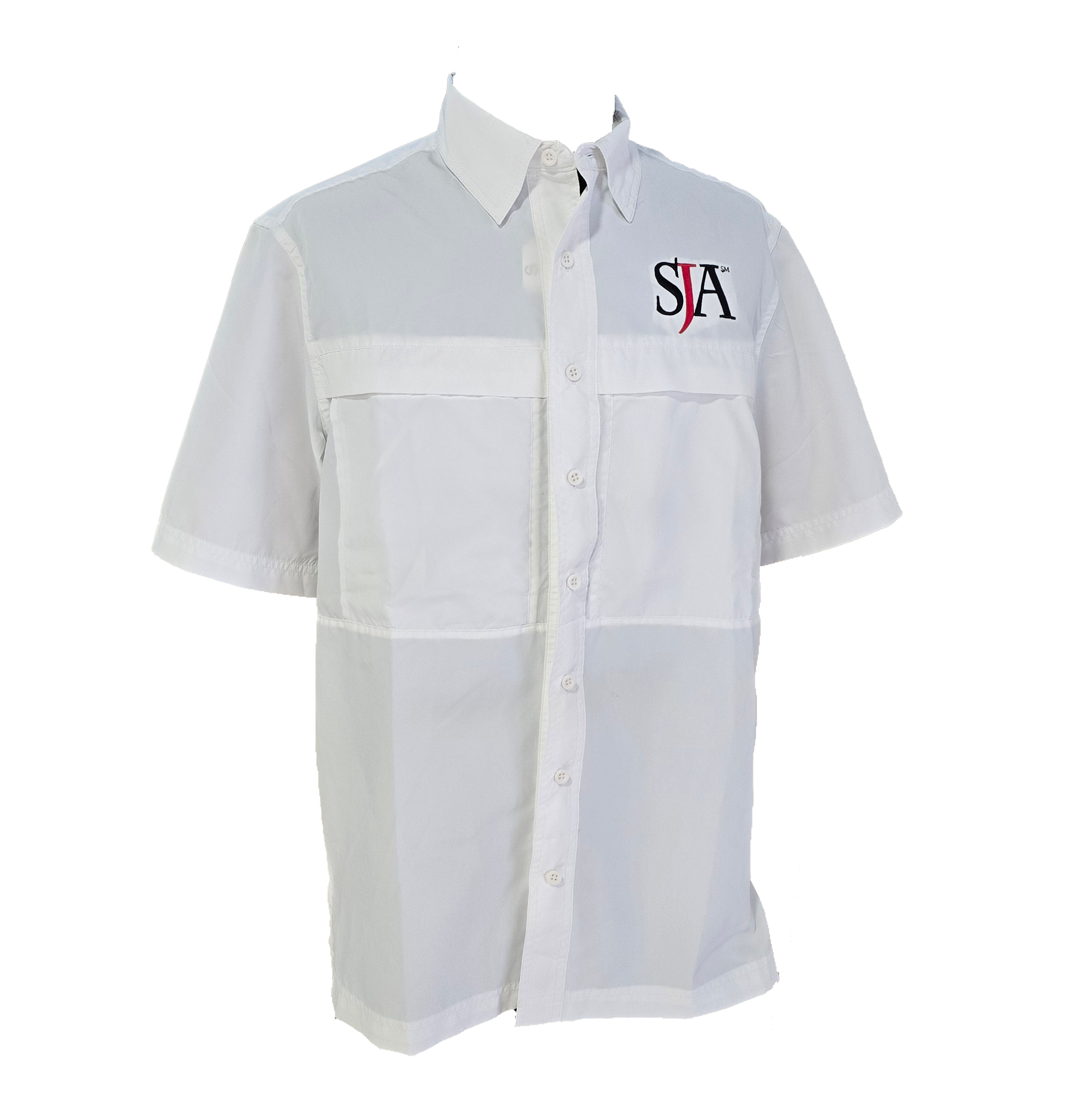 Men's Short Sleeved Fishing Shirt (White)