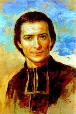 It is a painting of a man with long hair.