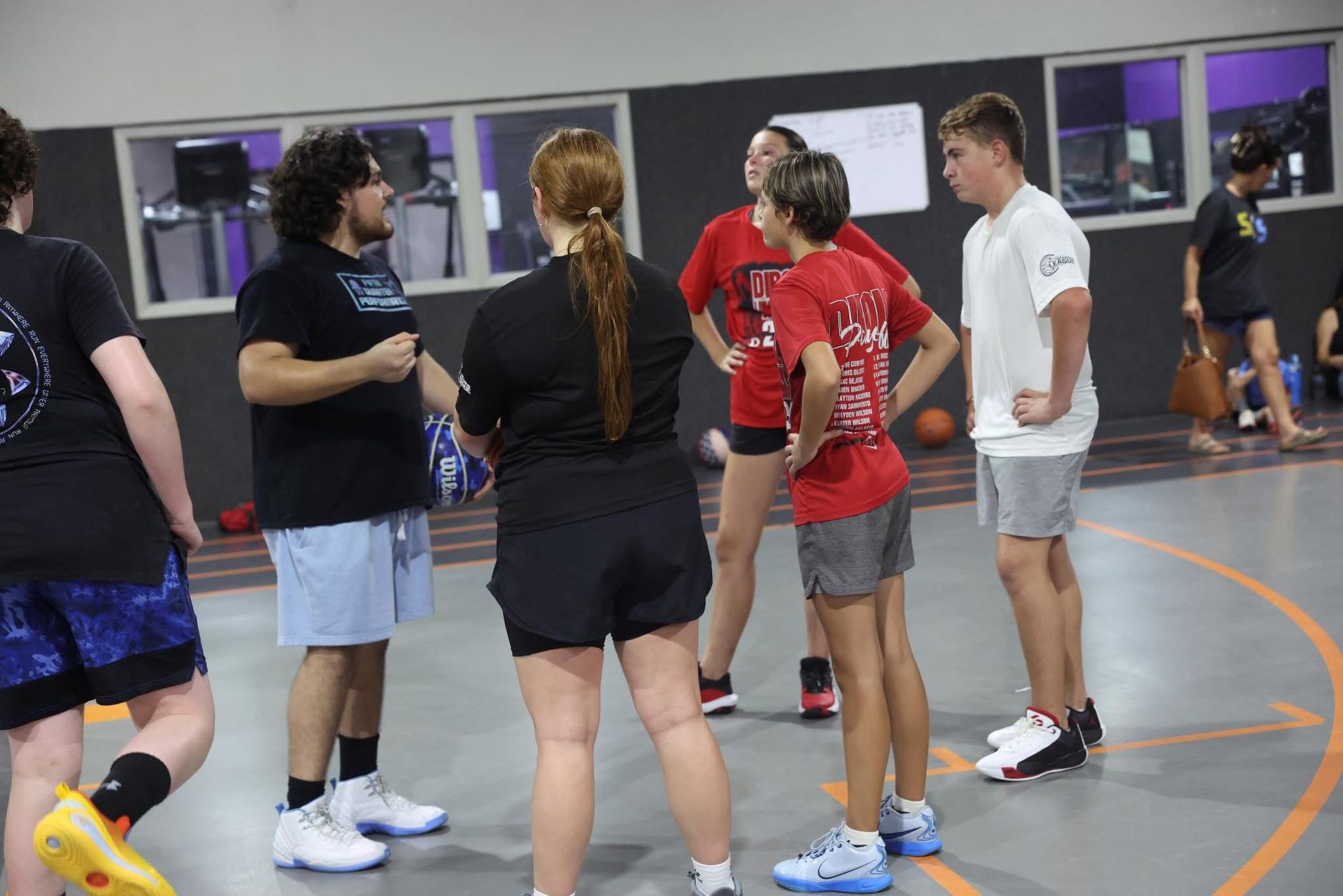 coach and athletes