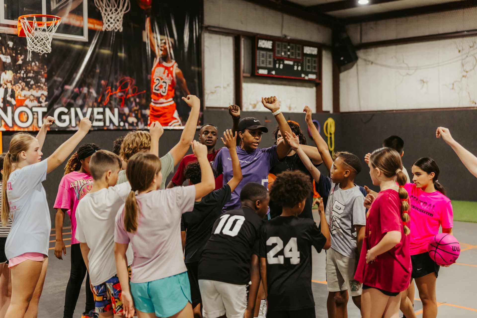 coach and athletes