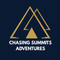 Gold mountain logo and text “Chasing Summits Adventures” on a navy background