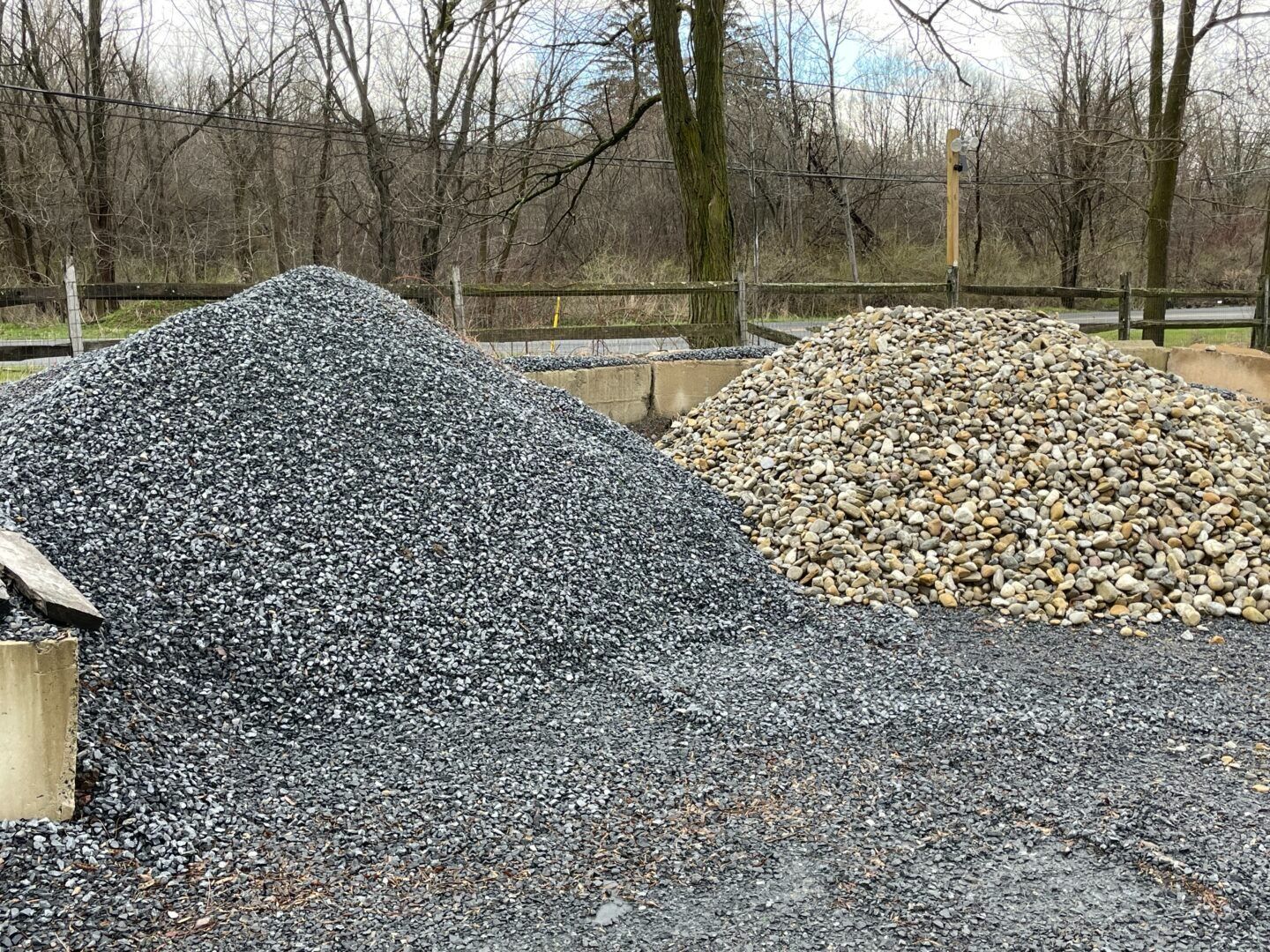 piles of sand gravel and stone