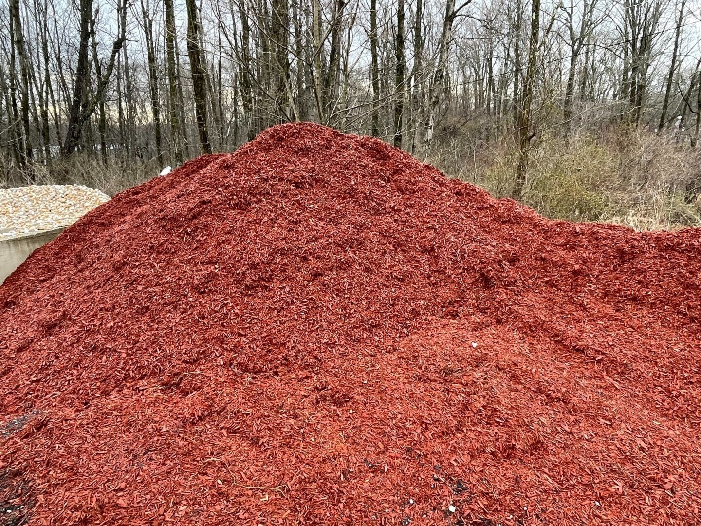 multiple pies of mulch