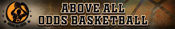Above All Odds Basketball logo with orange basketball emblem and bold black text on beige background