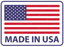 American flag with “MADE IN USA” text below.