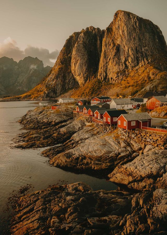 Colourful Norwegian waterfront town