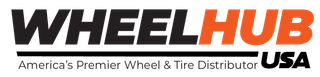 A logo for wheelhub usa america 's premier wheel & tire distributor