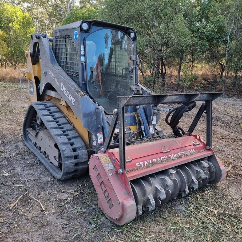Mulcher at Rest — Land Clearing in Good Night, QLD