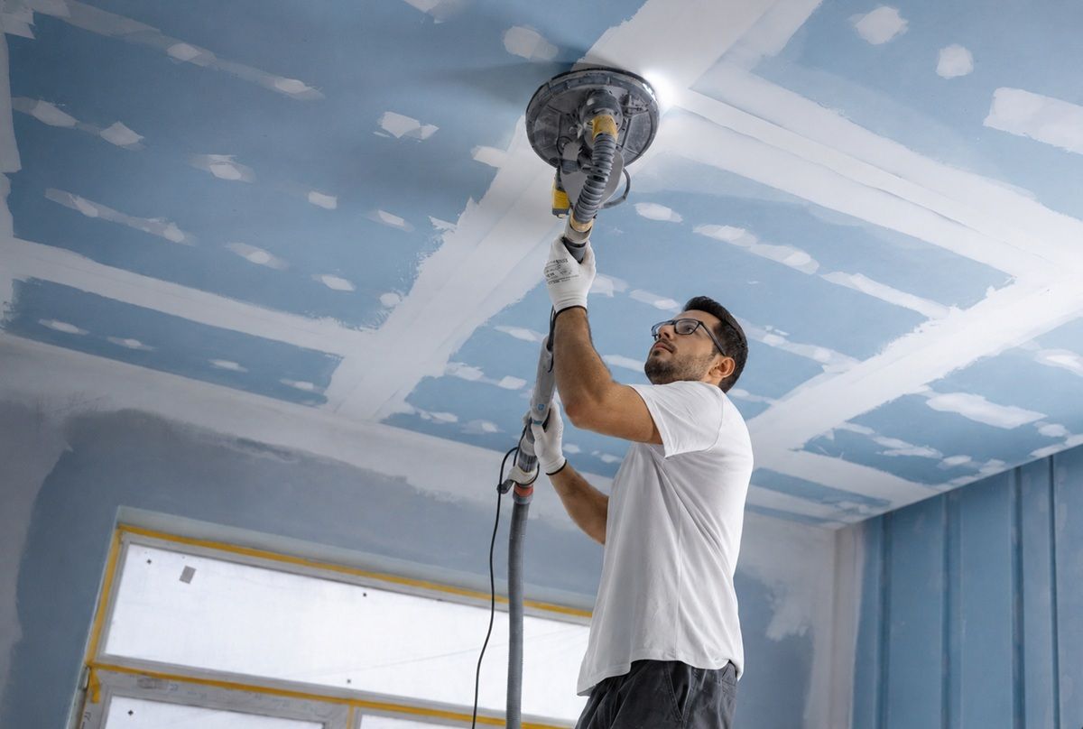 Home drywall repair project in Tulare, California