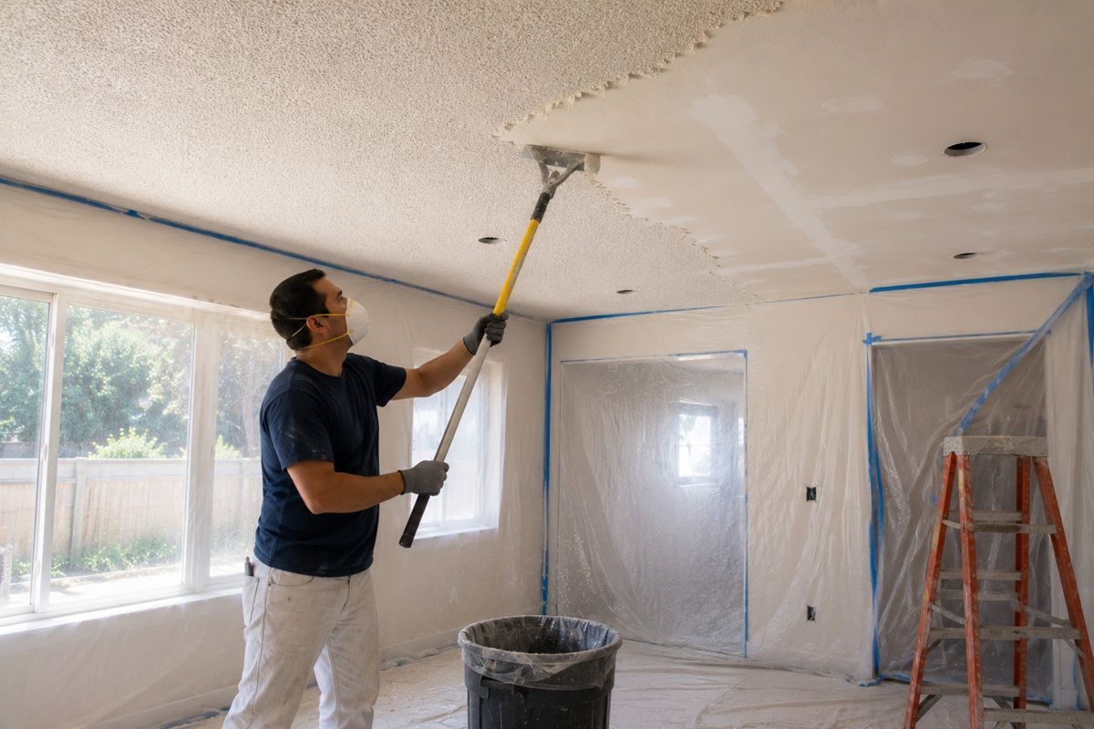 Interior wall repair project showing smooth finished drywall surfaces