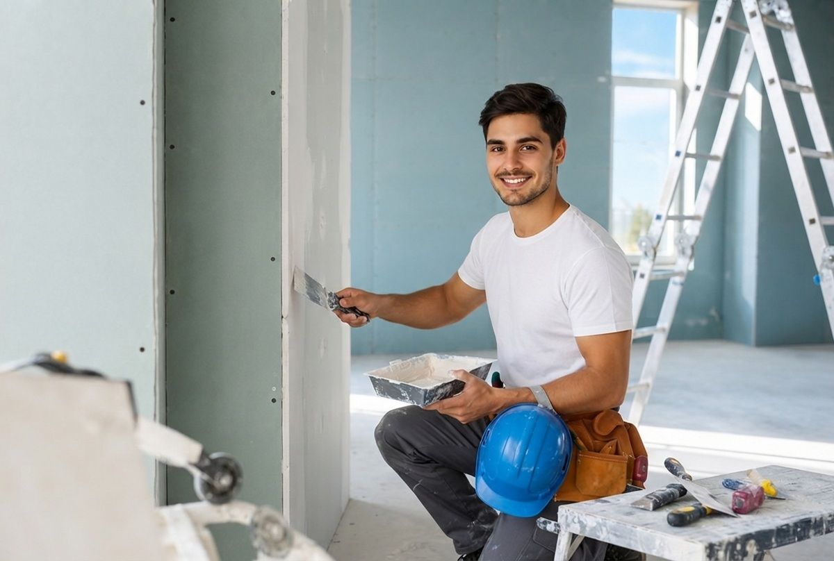 Local drywall professionals preparing for a repair project in Tulare, CA
