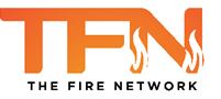 Logo for The Fire Network in orange with flames on the letter N; text below reads,