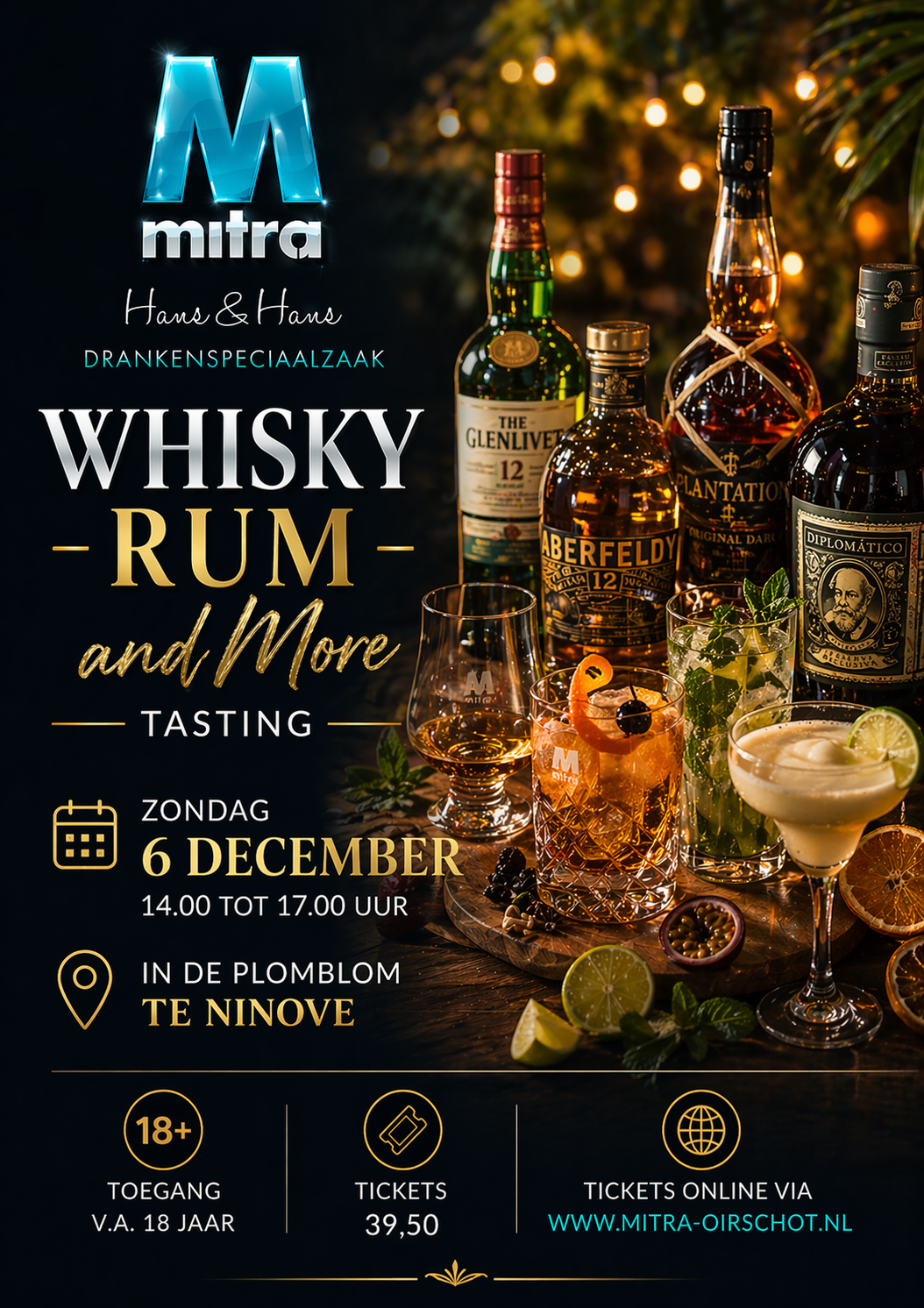 Whisky Rum and More tasting Plomblom Ninove