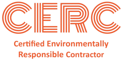 A logo for a certified environmentally responsible contractor.