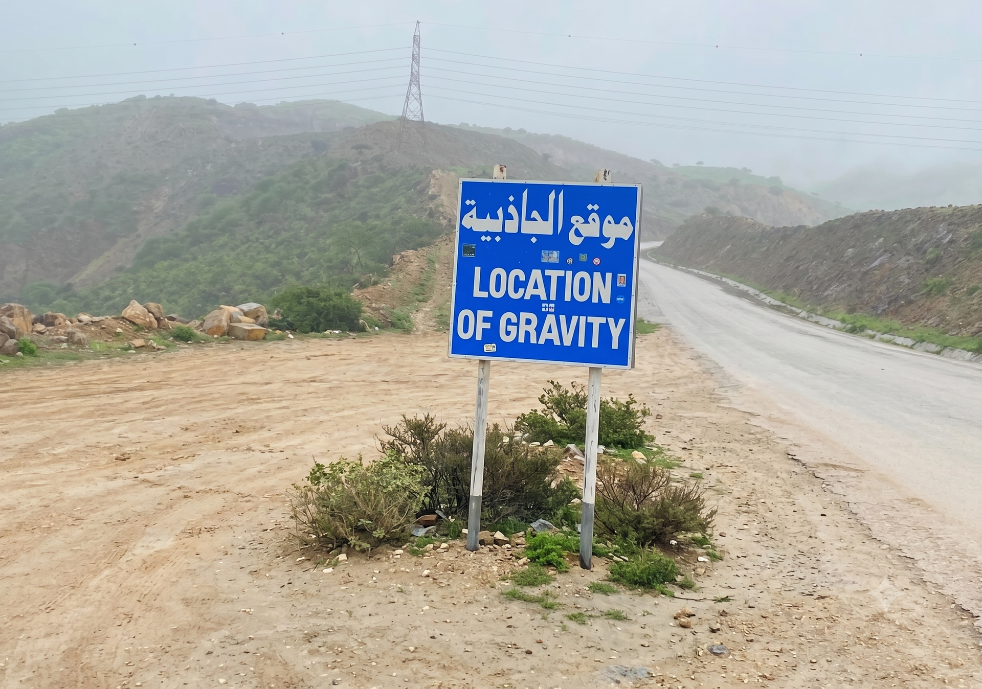 The best time to visit Gravity Hill is during Salalah's Khareef season, from July to September where the surrounding mountains become lush and green, mist rolls across the landscape, and cool temperatures