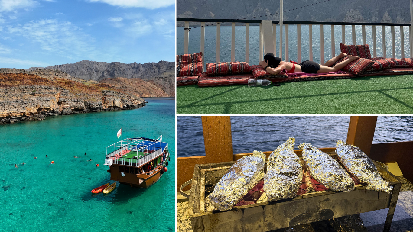 Best food, relaxing, swimming, snorkeling in musandam khasab on an arabian wanderers trip
